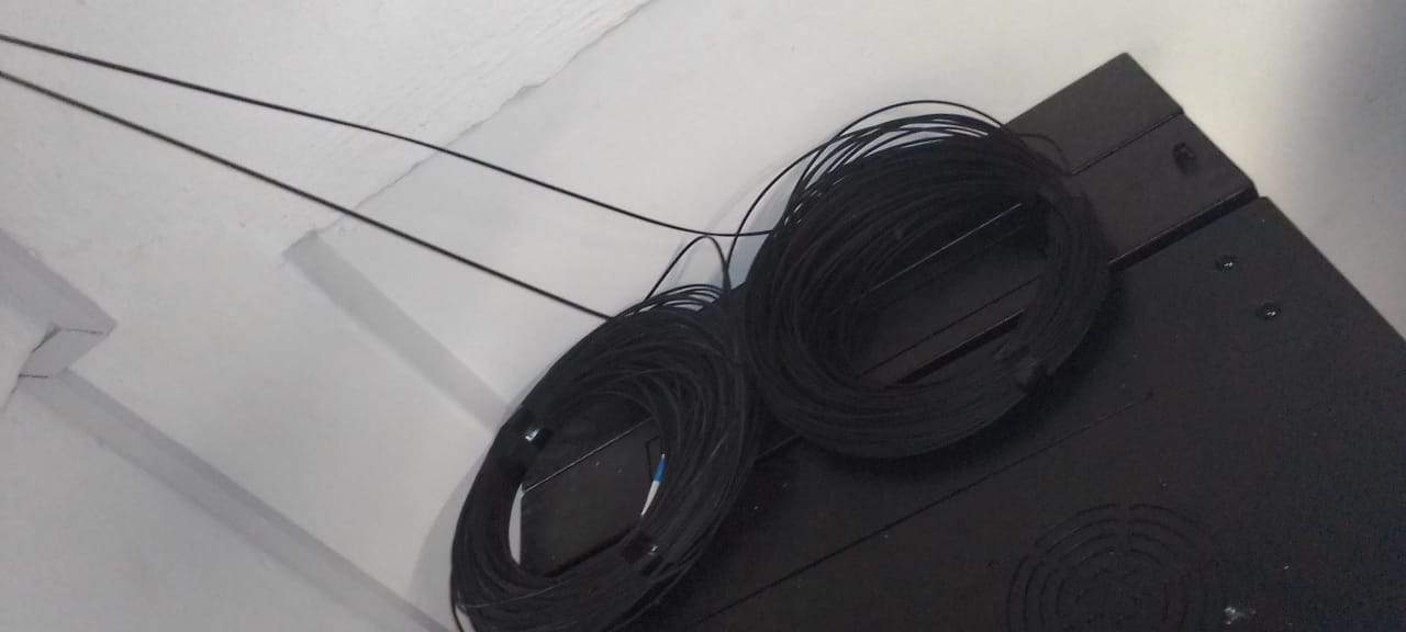Fibre link used between commercial CCTV cabinets