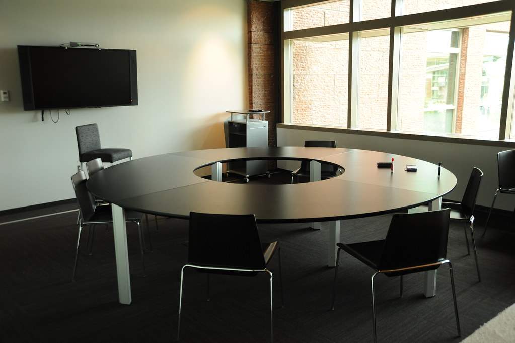 Conference room with wall display for professional boardroom AV planning