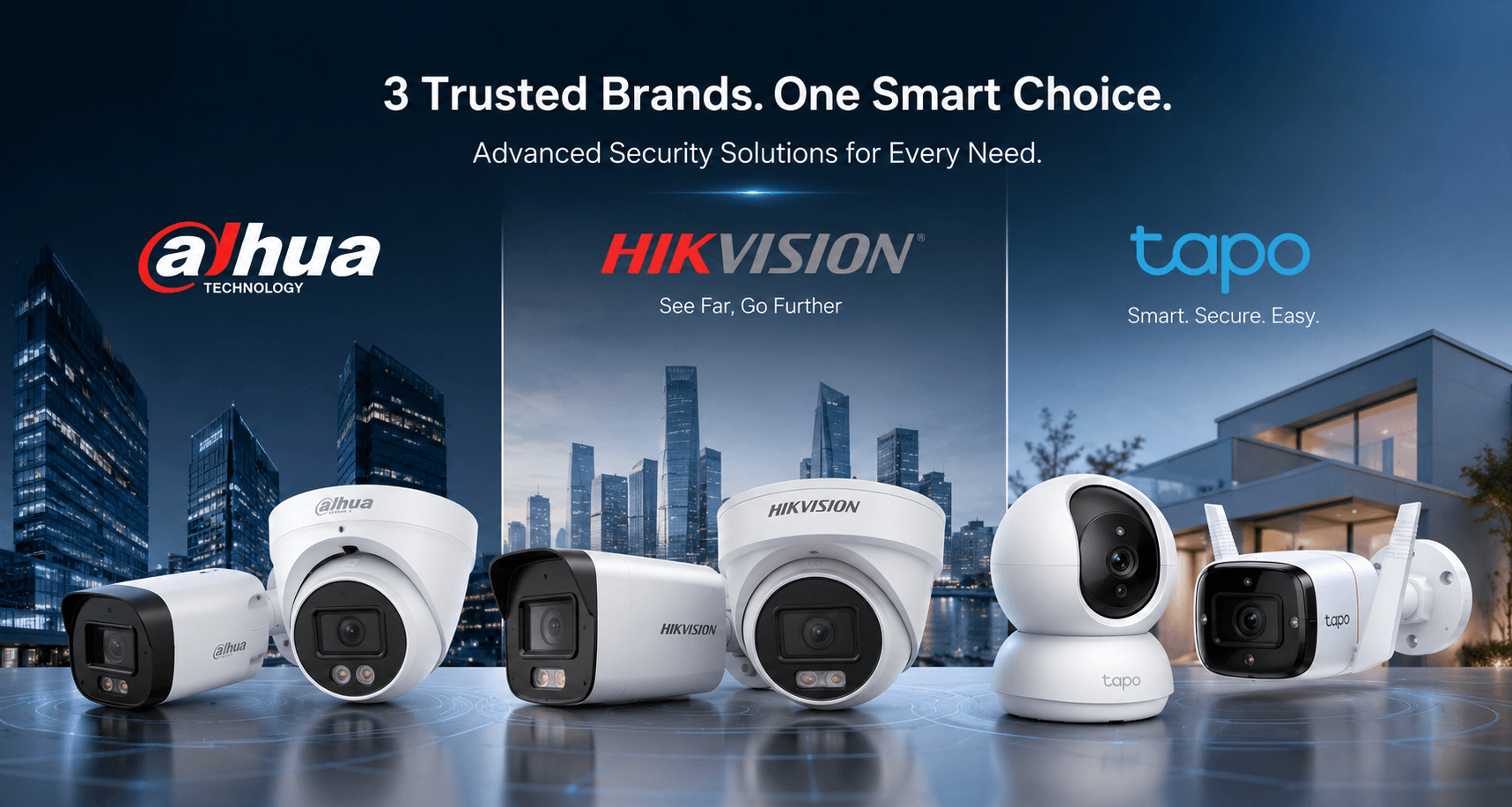 Tapo, Hikvision and Dahua CCTV camera brand comparison