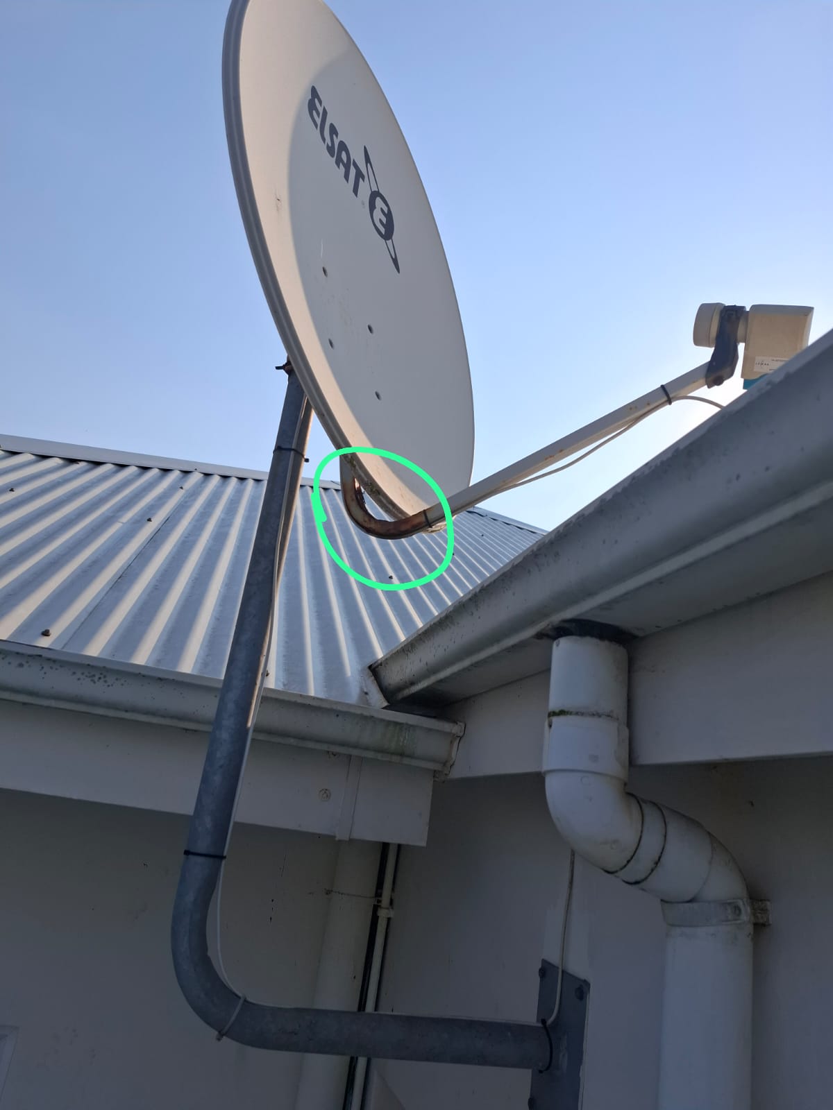 Coastal DSTV dish corrosion in a KZN installation environment