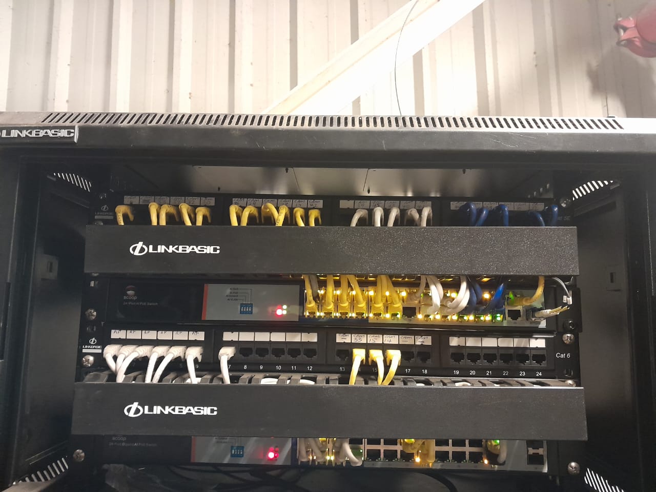 ECS2 commercial CCTV and network cabinet first-fix work