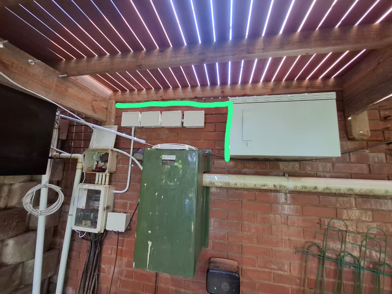 Outdoor network cabinet route planned for UniFi coverage