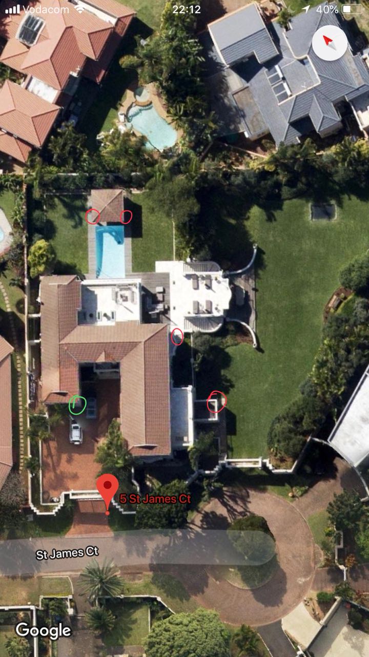 Residential CCTV layout being planned from a property overview